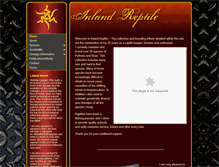 Tablet Screenshot of inlandreptile.com